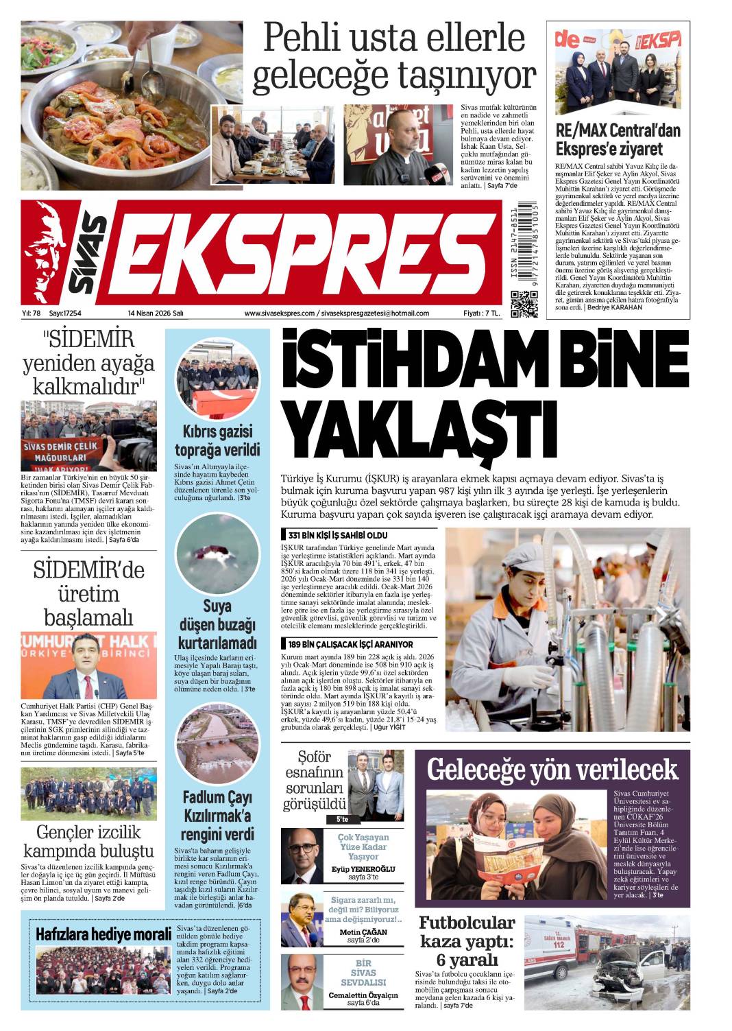 14 Nisan tarihli gazetemiz 1