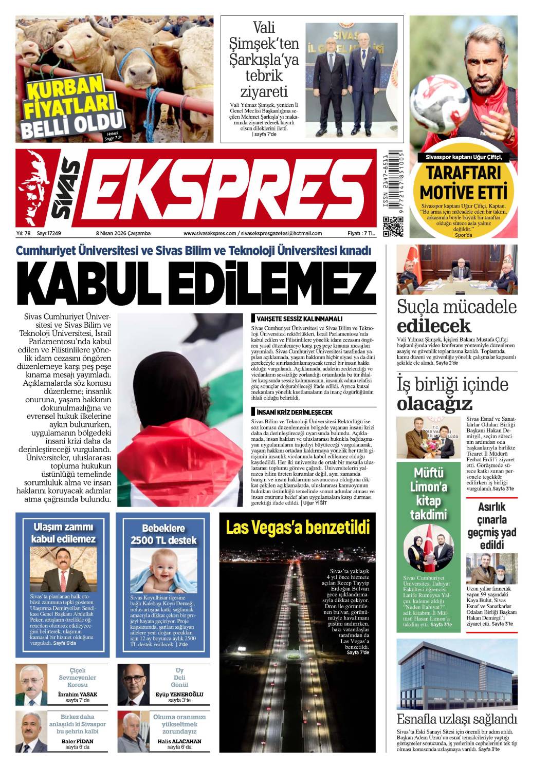 8 Nisan tarihli gazetemiz 1