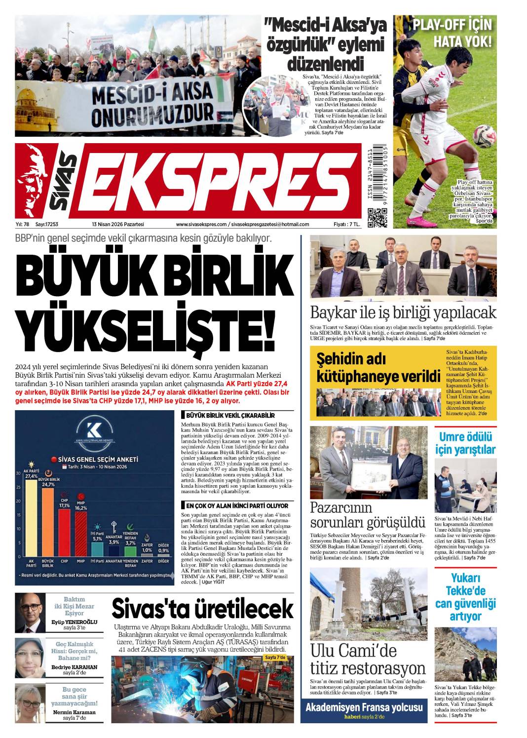 13 nisan tarihli gazetemiz 1