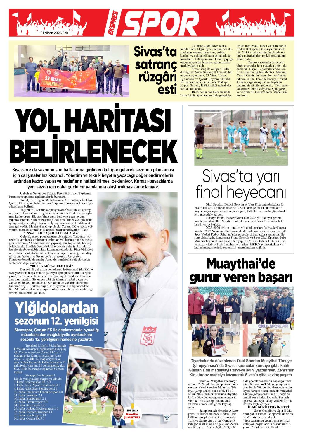 21 Nisan tarihli gazetemiz 1