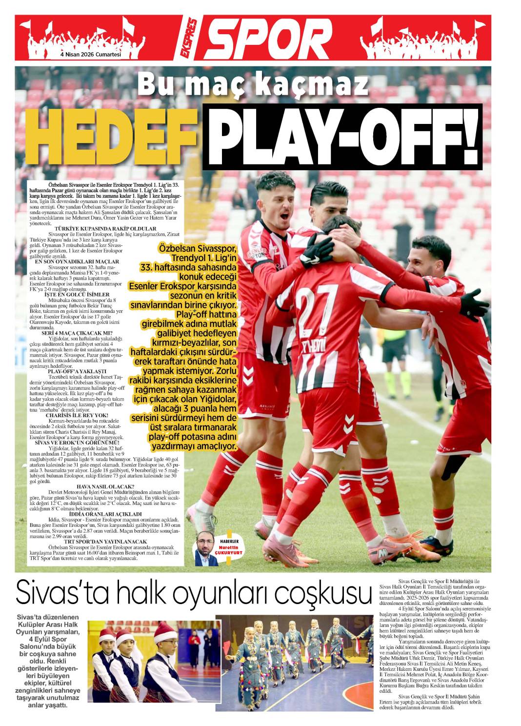 4 Nisan tarihli gazetemiz 1