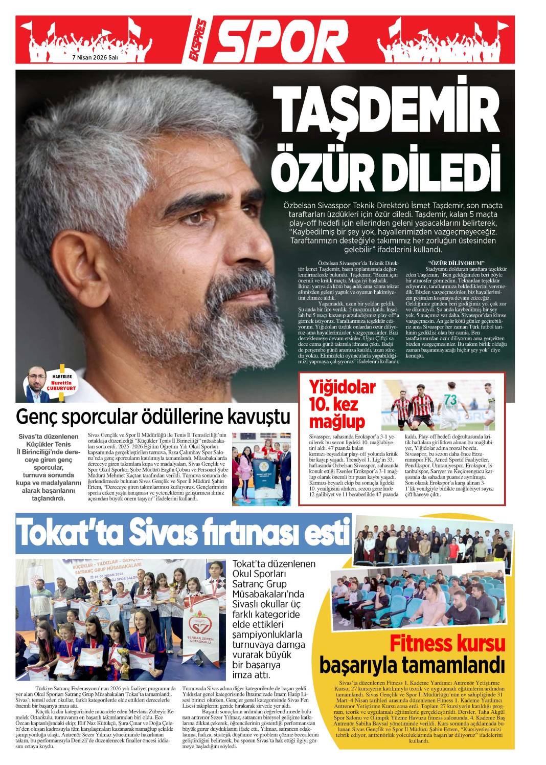 7 Nisan tarihli gazetemiz 1