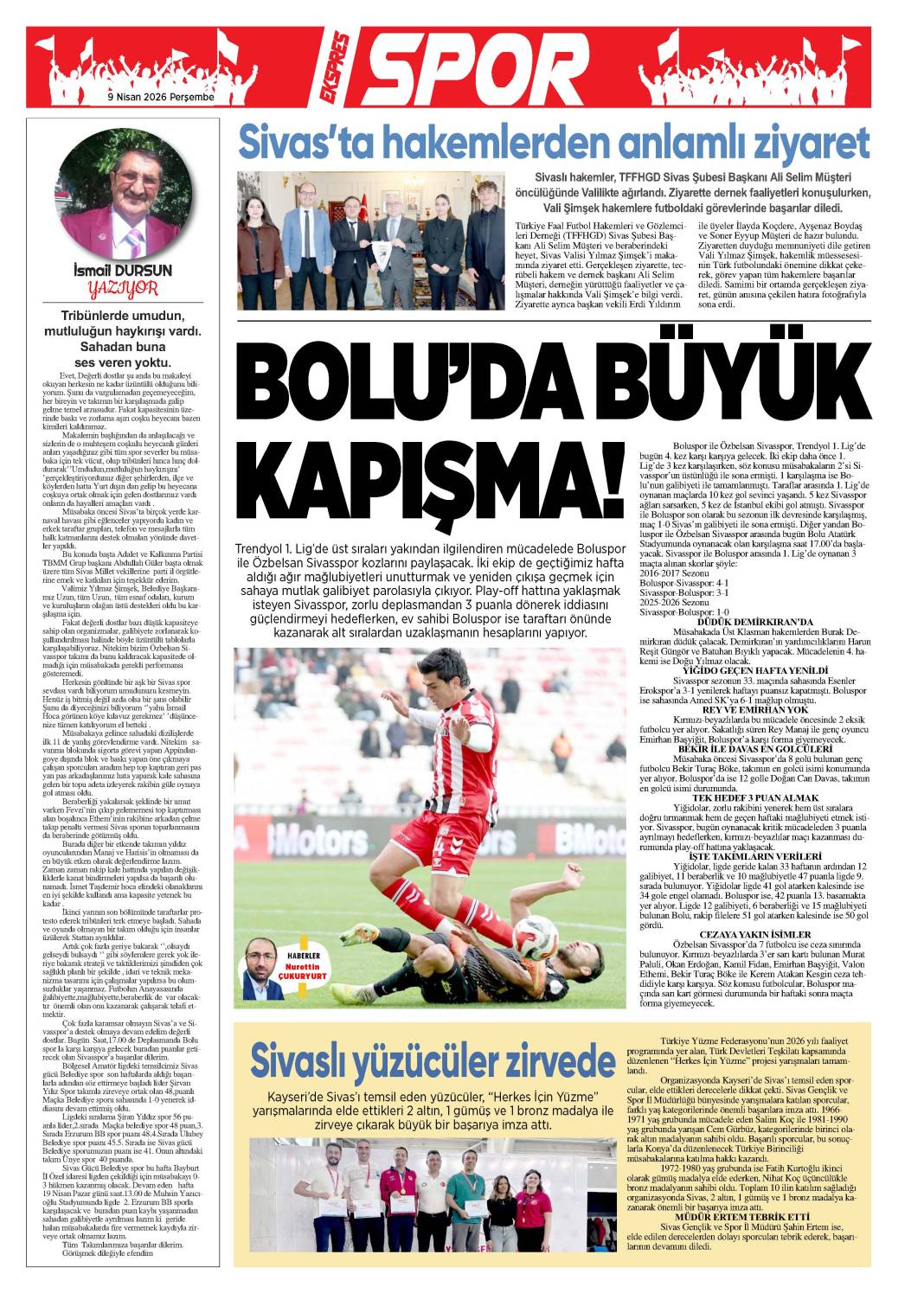 9 Nisan tarihli gazetemiz 1