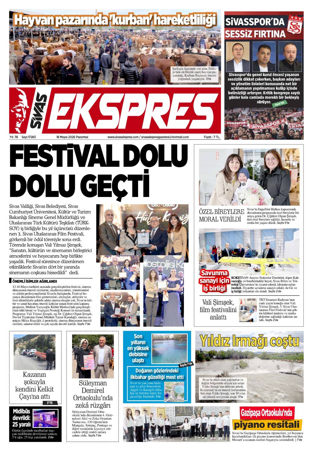 18 Mayıs tarihli gazetemiz 1