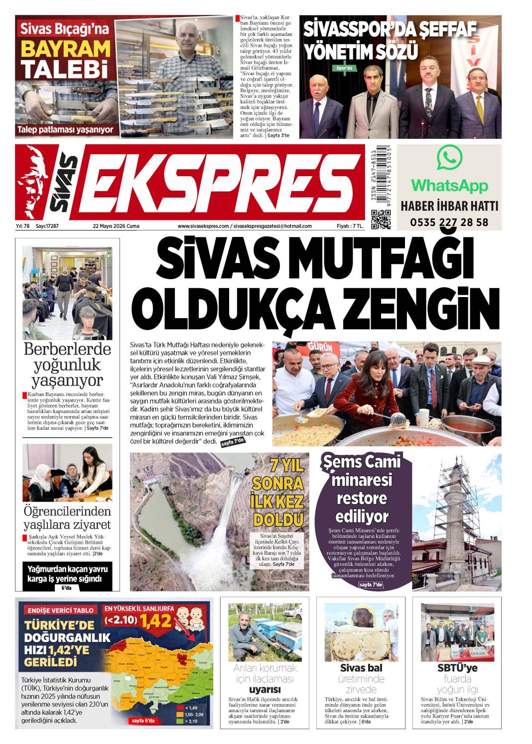 22 Mayıs tarihli gazetemiz 2