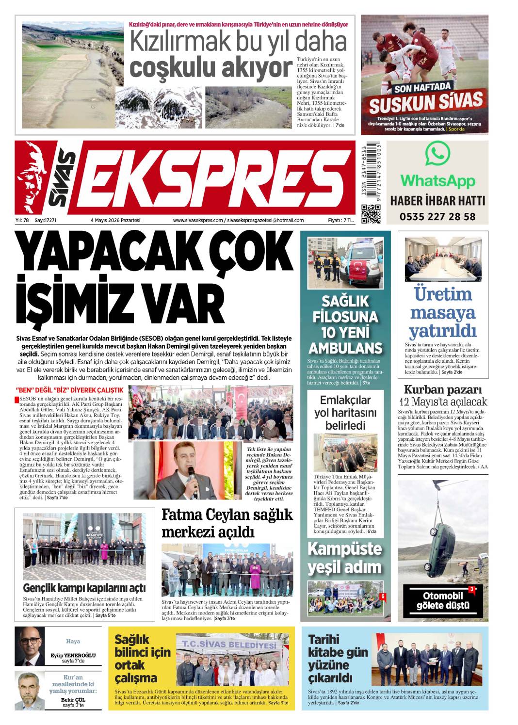 4 Mayıs tarihli gazetemiz 2