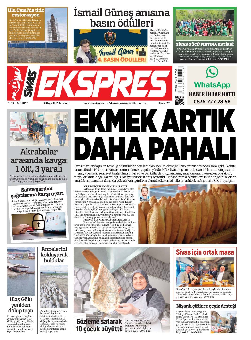 11 Mayıs tarihli gazetemiz 1