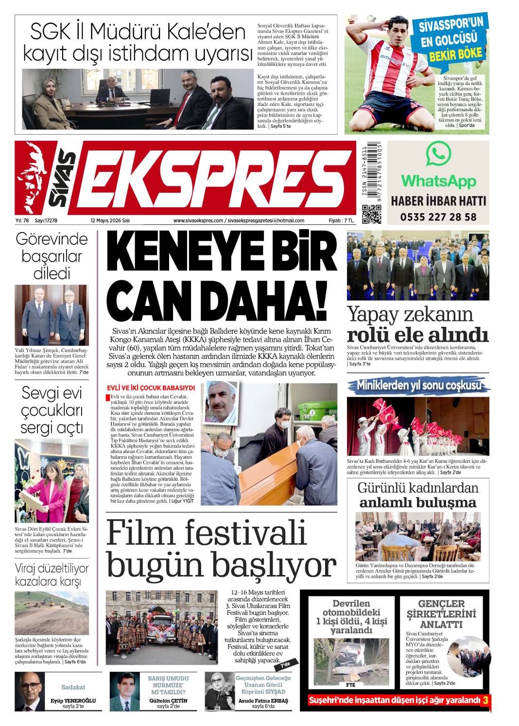 12 Mayıs tarihli gazetemiz 1