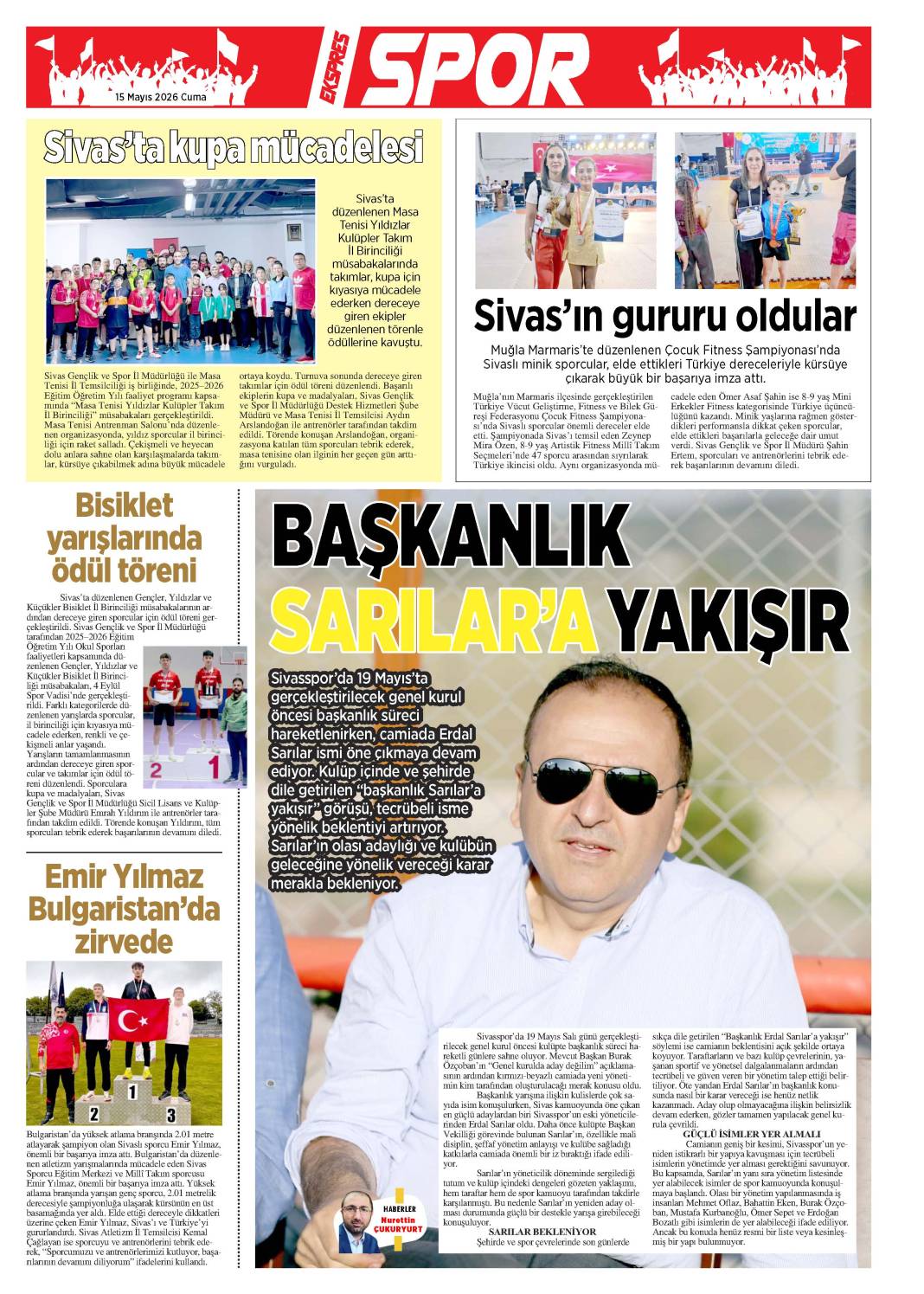 15 Mayıs tarihli gazetemiz 1