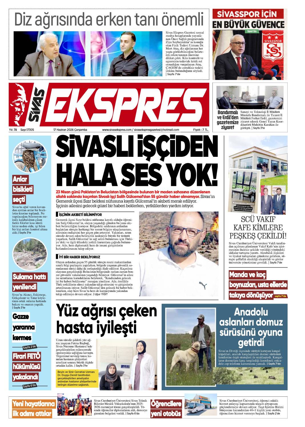 17 Haziran tarihli gazetemiz 2