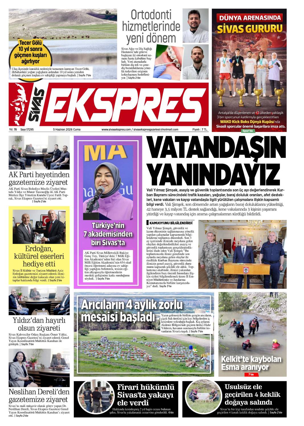 5 Haziran tarihli gazetemiz 1