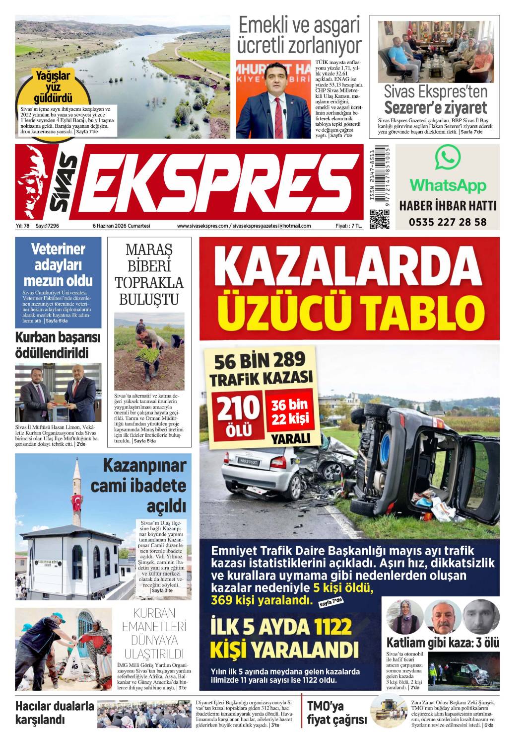 6 Haziran tarihli gazetemiz 2