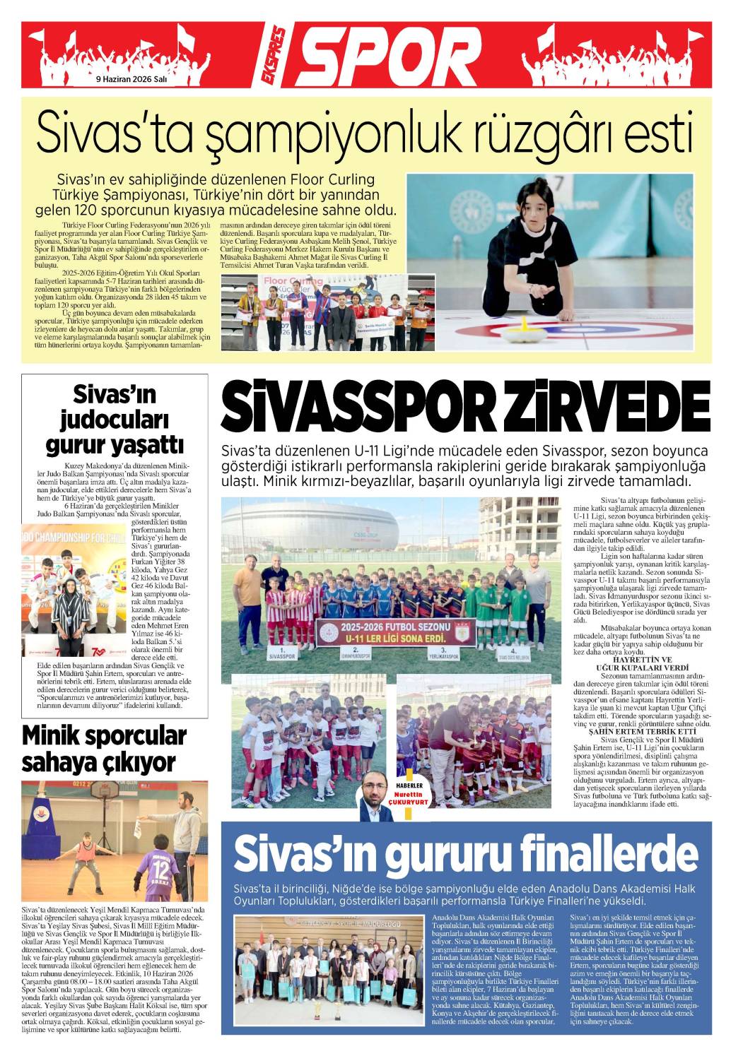 9 Haziran tarihli gazetemiz 1