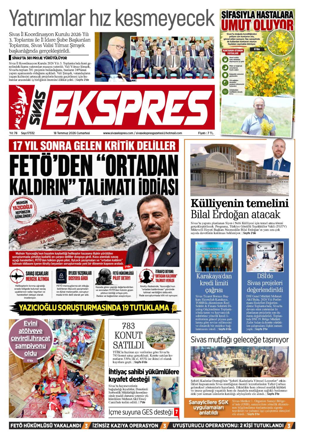 18 Temmuz tarihli gazetemiz 2