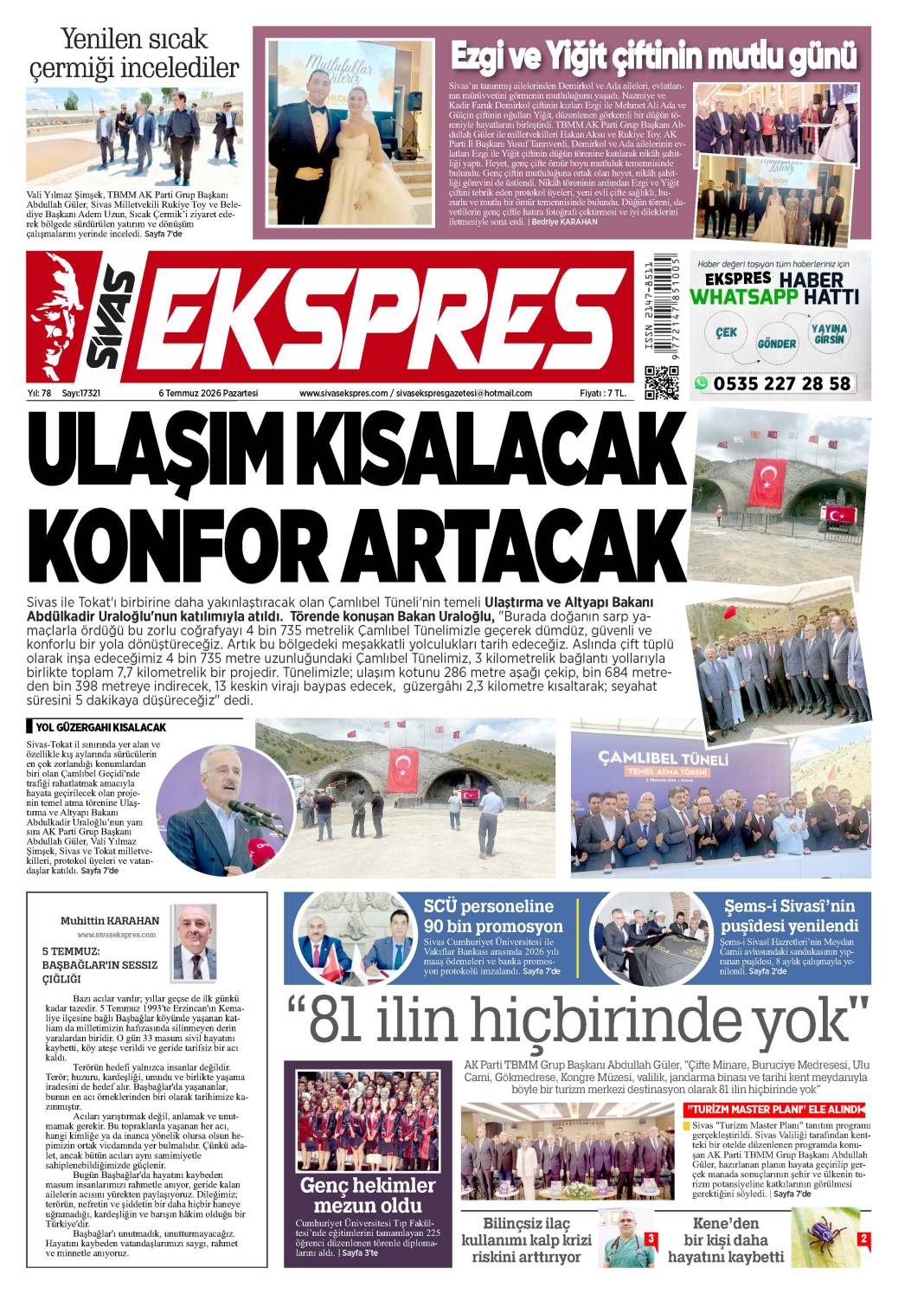 6 Temmuz tarihli gazetemiz 2