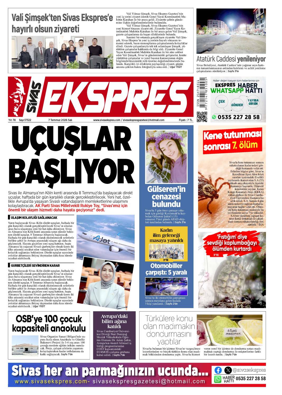 7 Temmuz tarihli gazetemiz 2