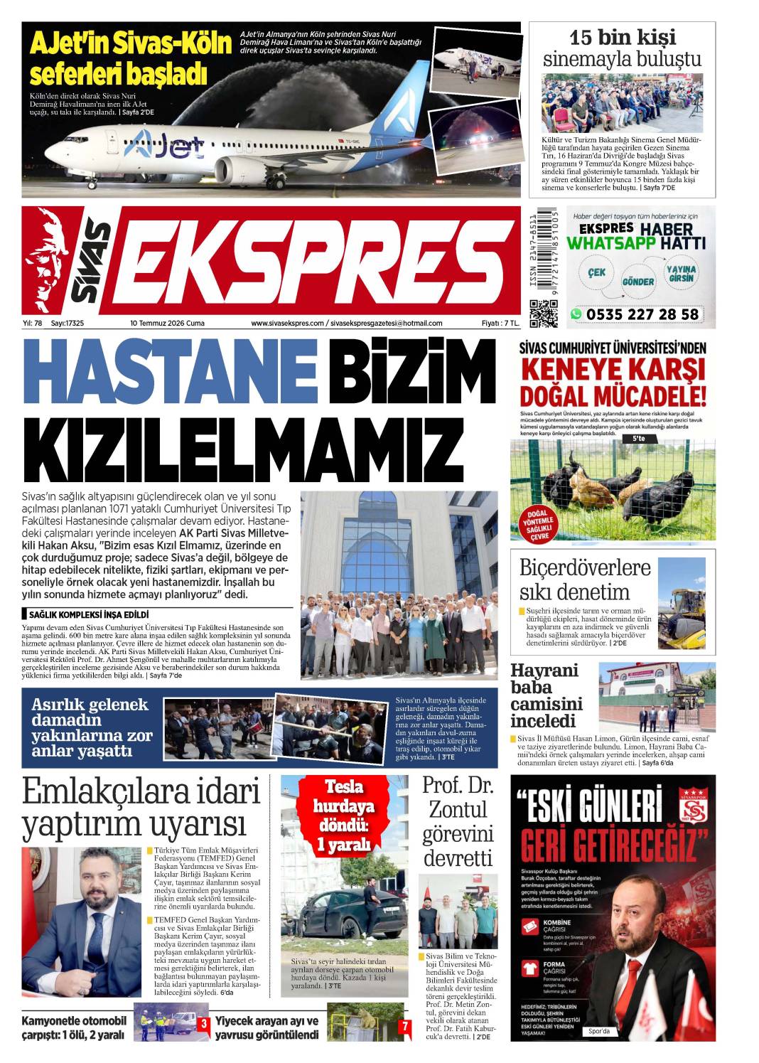 10 Temmuz tarihli gazetemiz 2