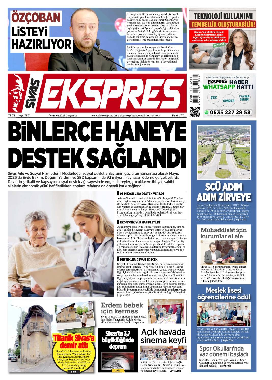 1 Temmuz tarihli gazetemiz 2