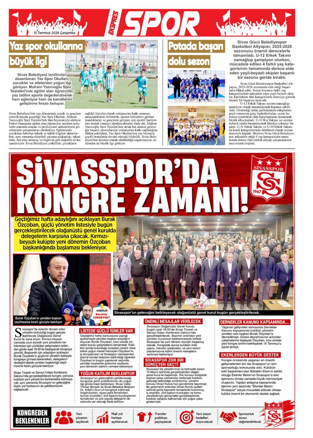 15 Temmuz tarihli gazetemiz 1