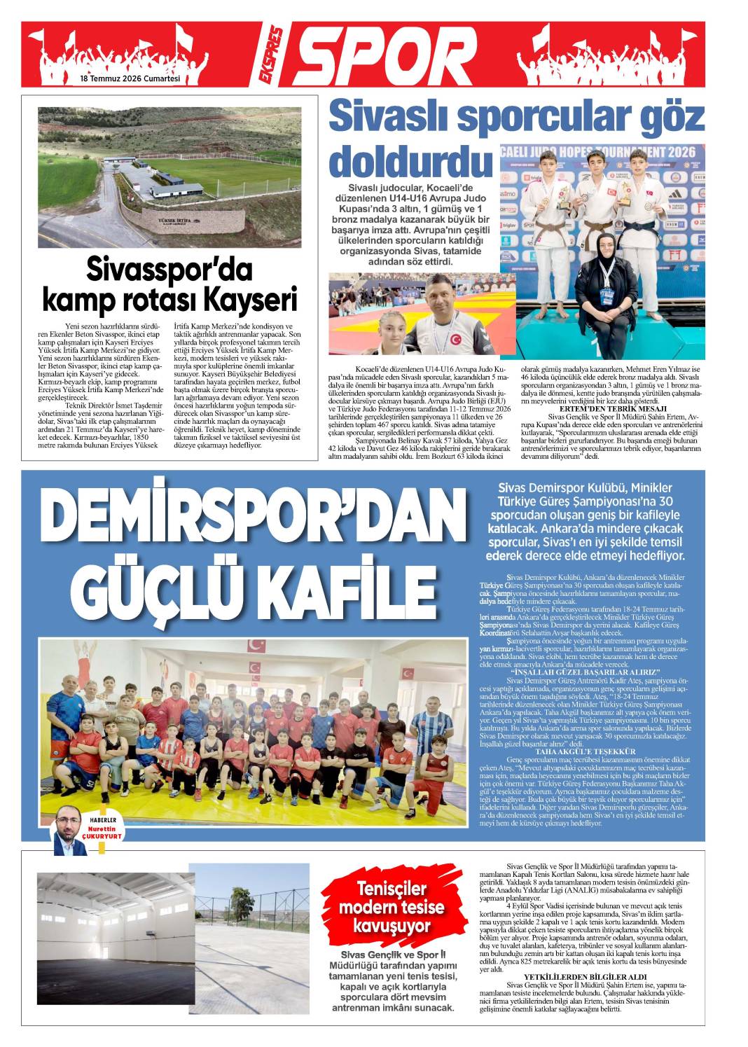 18 Temmuz tarihli gazetemiz 1