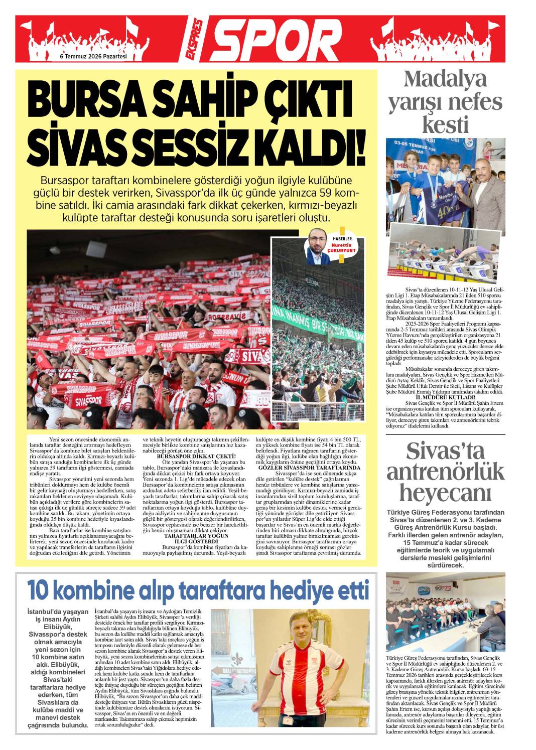 6 Temmuz tarihli gazetemiz 1