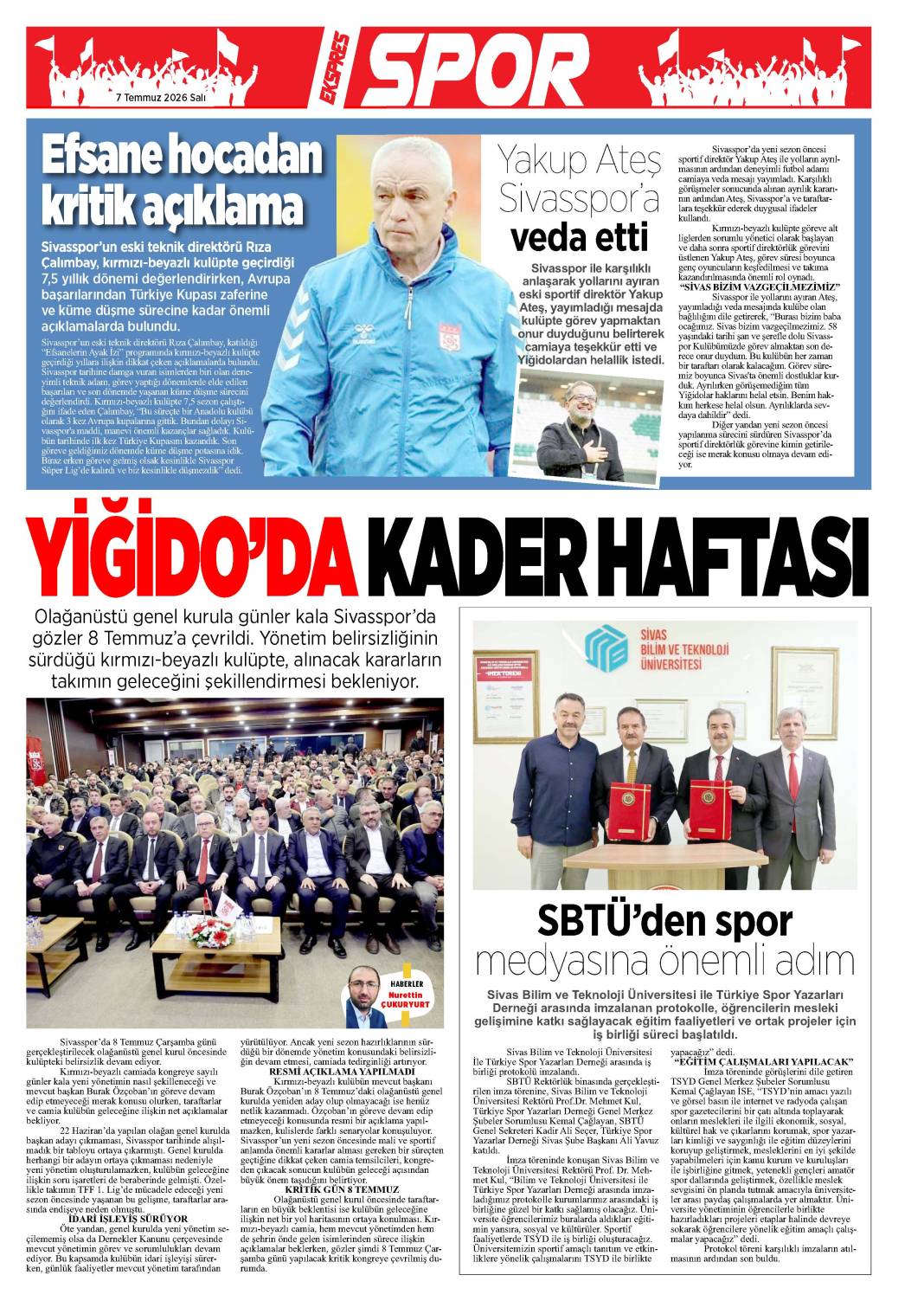 7 Temmuz tarihli gazetemiz 1