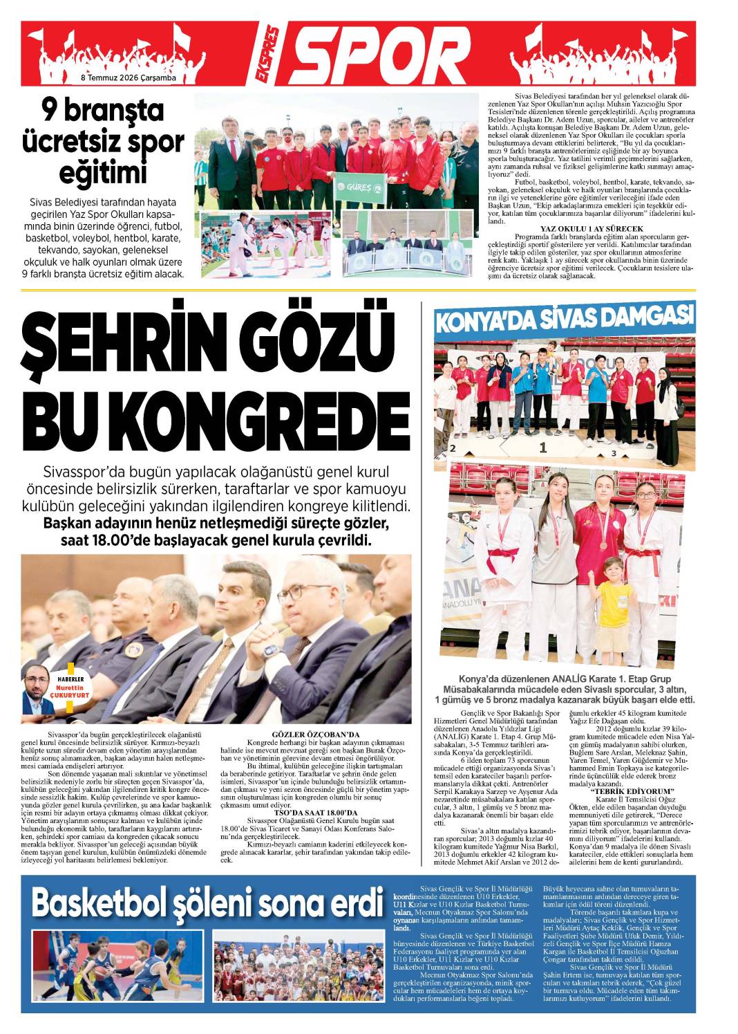 8 Temmuz tarihli gazetemiz 2