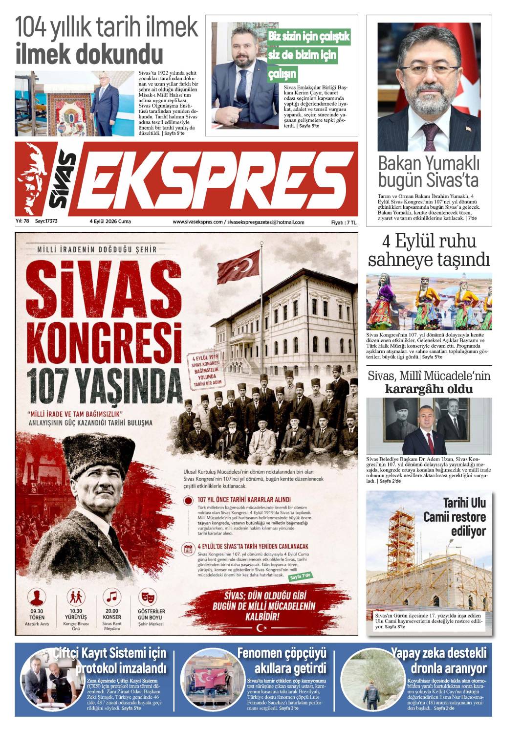 4 Eylül tarihli gazetemiz 2