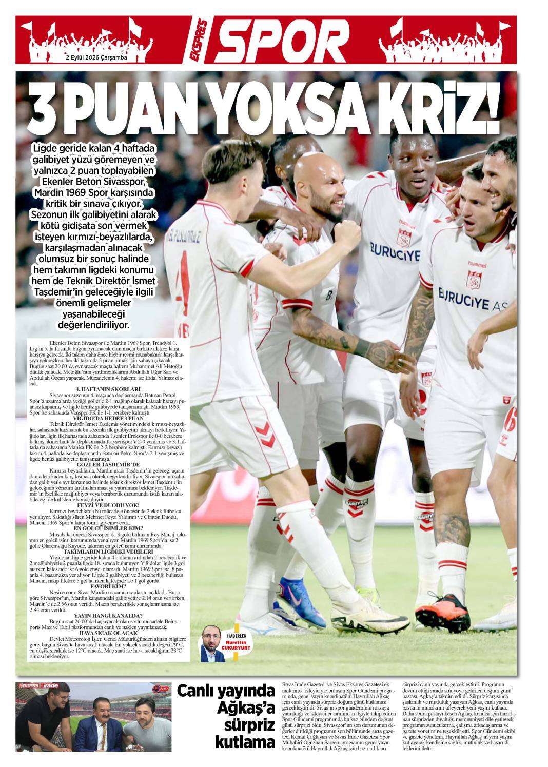 2 Eylül tarihli gazetemiz 2
