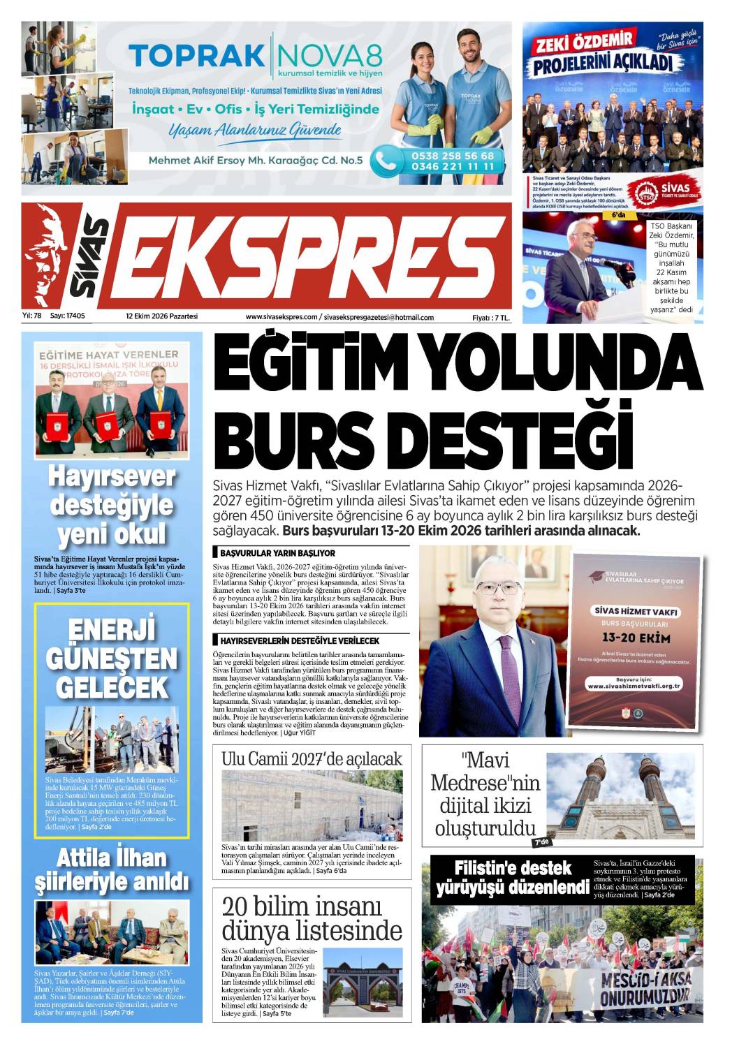 12 Ekim tarihli gazetemiz 1