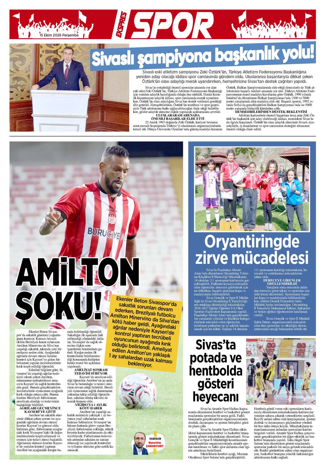 15 Ekim tarihli gazetemiz 1