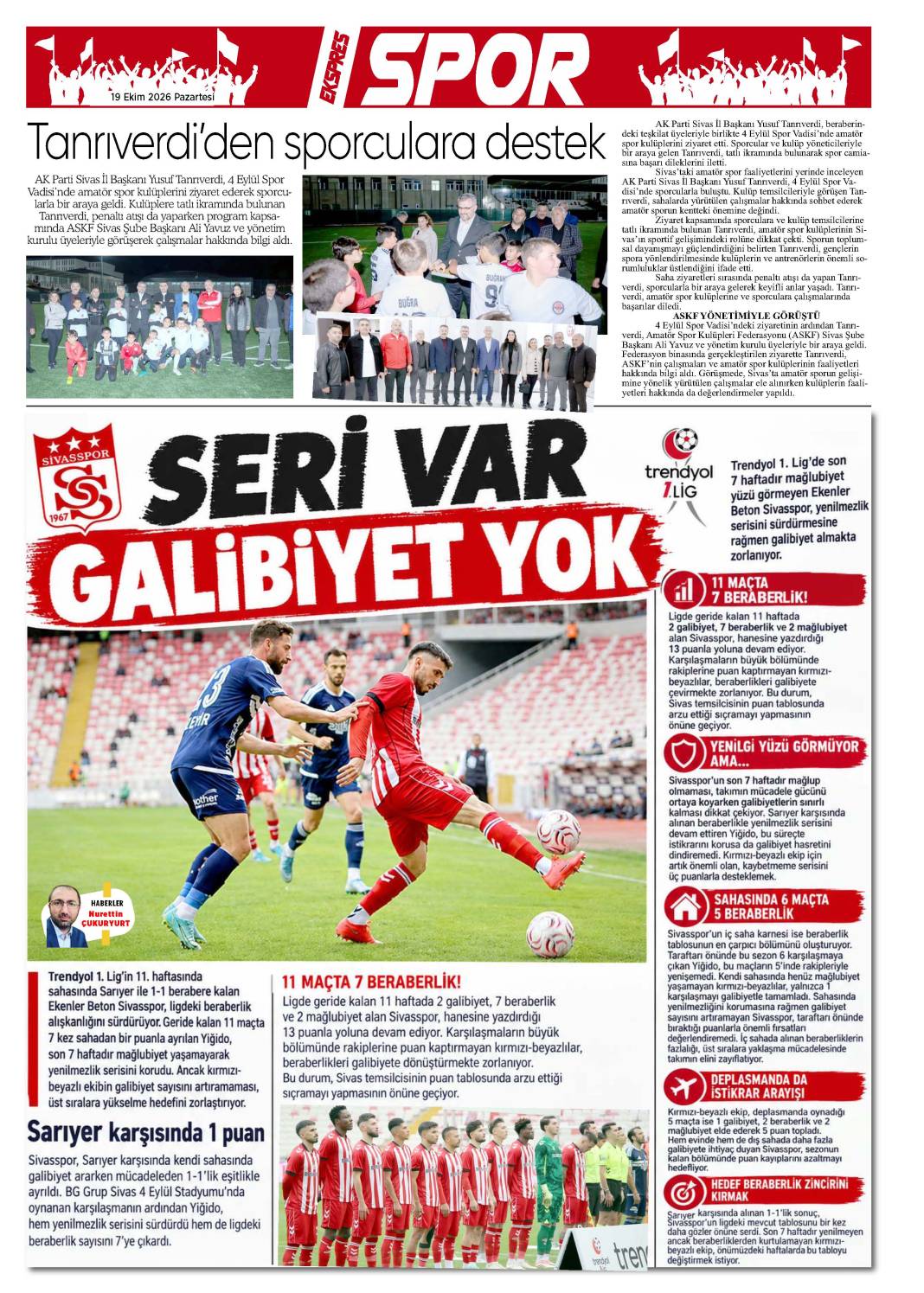 19 Ekim tarihli gazetemiz 1