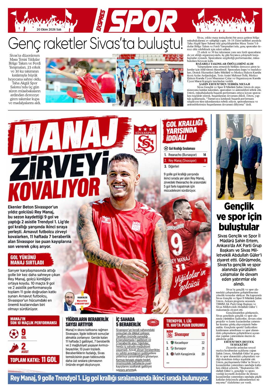 21 Ekim tarihli gazetemiz 1