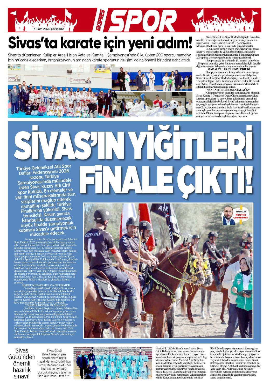 7 Ekim tarihli gazetemiz 1
