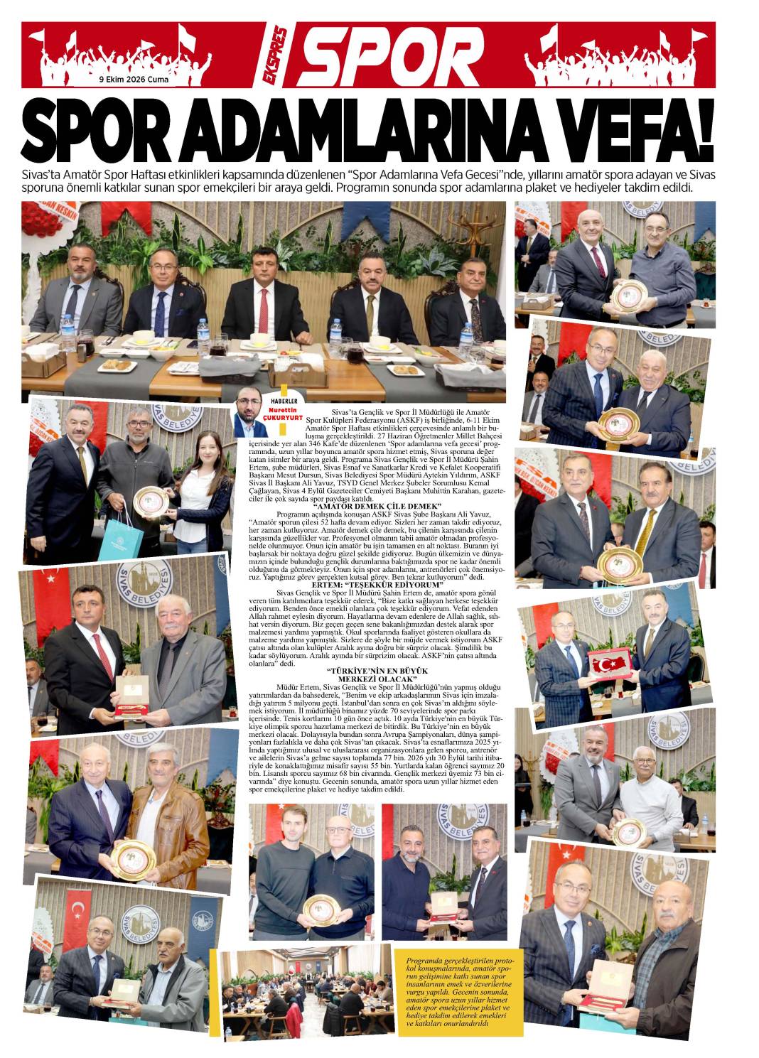 9 Ekim tarihli gazetemiz 1