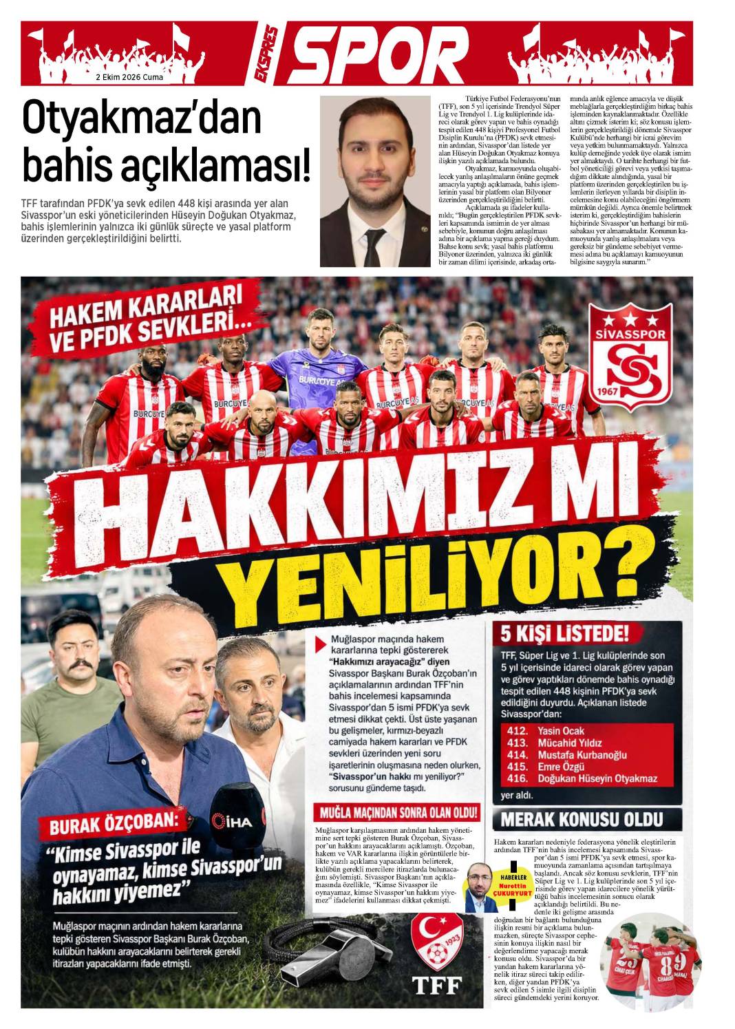 2 Ekim tarihli gazetemiz 2