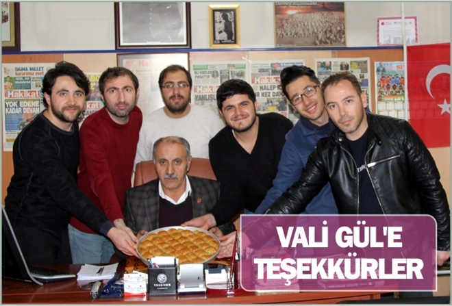 VALİ GÜL´E TEŞEKKÜRLER