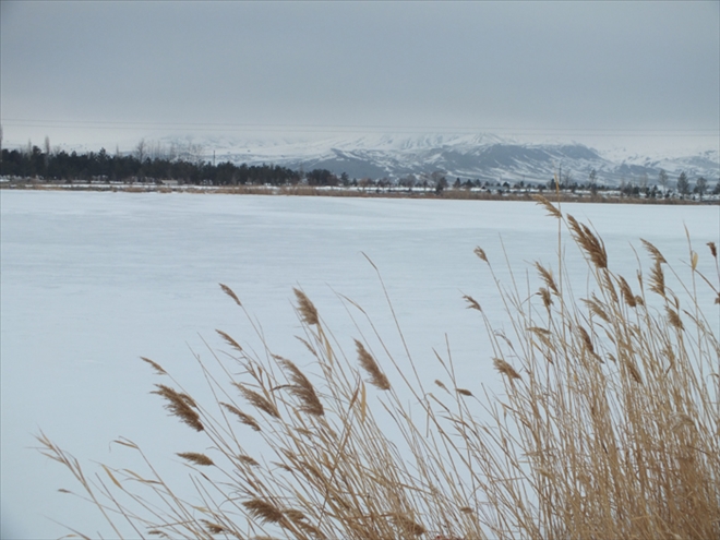 ULAŞ GÖLÜ BUZ TUTTU