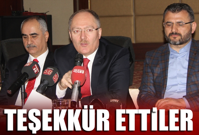 TEŞEKKÜR ETTİLER
