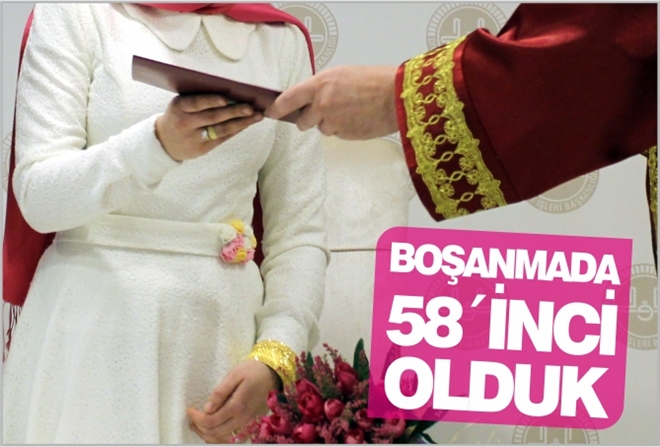 BOŞANMADA 58´İNCİ OLDUK