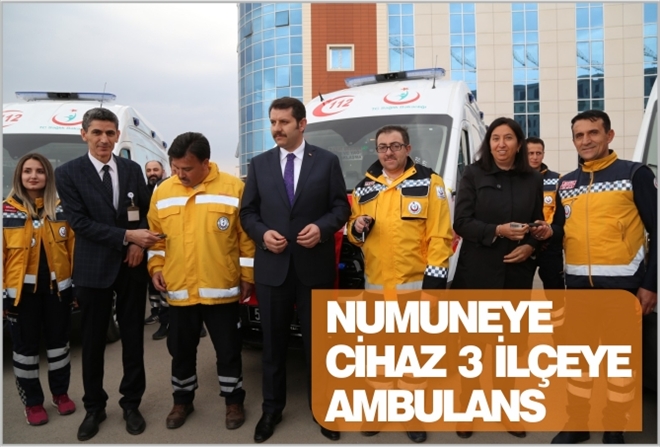 NUMUNEYE CİHAZ 3 İLÇEYE AMBULANS