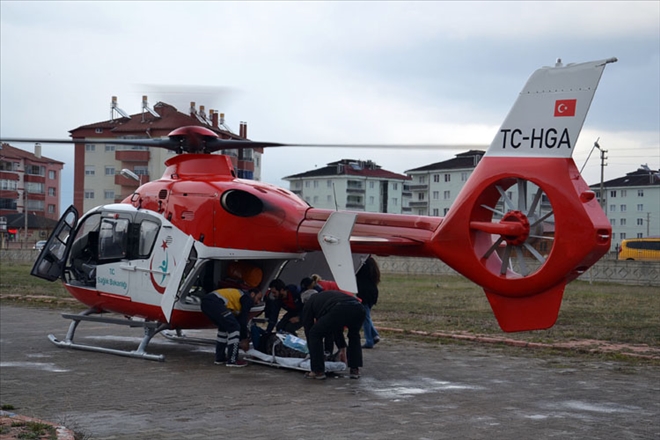 AMBULANS KALP HASTASI İÇİN HAVALANDI