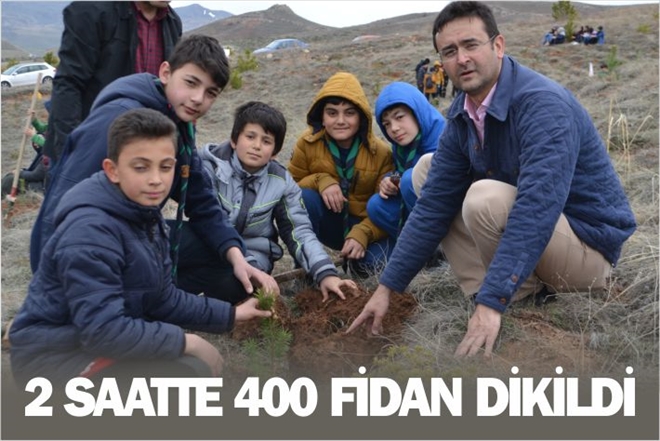 2 SAATTE 400 FİDAN DİKİLDİ