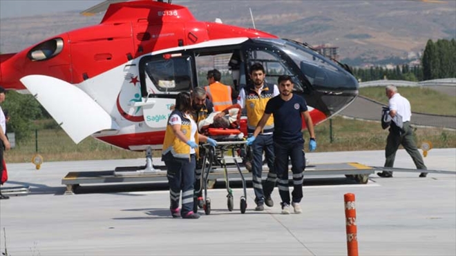 İMDADINA AMBULANS  HELİKOPTER YETİŞTİ - video