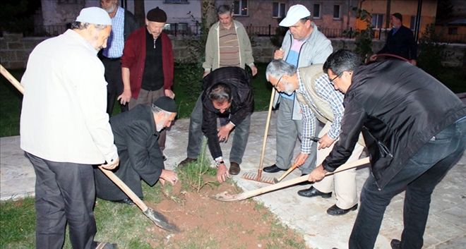 NAMAZ SONRASI FİDANLAR TOPRAKLA BULUŞTU