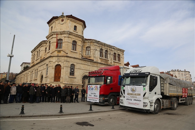 DEPREMZEDELERE 2 TIR DOLUSU YARDIM (VİDEO)
