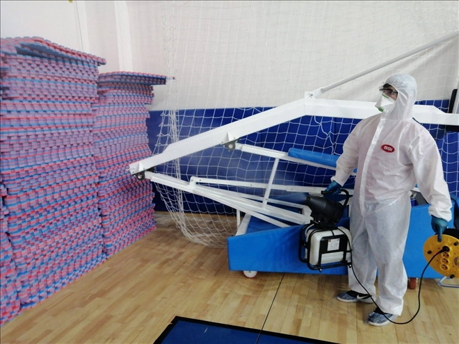 SPOR SALONLARI DEZENFEKTE EDİLİYOR