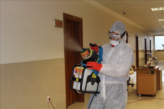 ADLİYE BİNASI DEZENFEKTE EDİLDİ