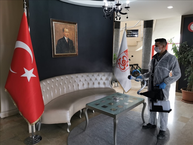 TESİSLER DEZENFEKTE EDİLDİ