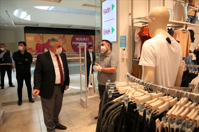 AVM´DE KORONAVİRÜS DENETİMİ (VİDEO)